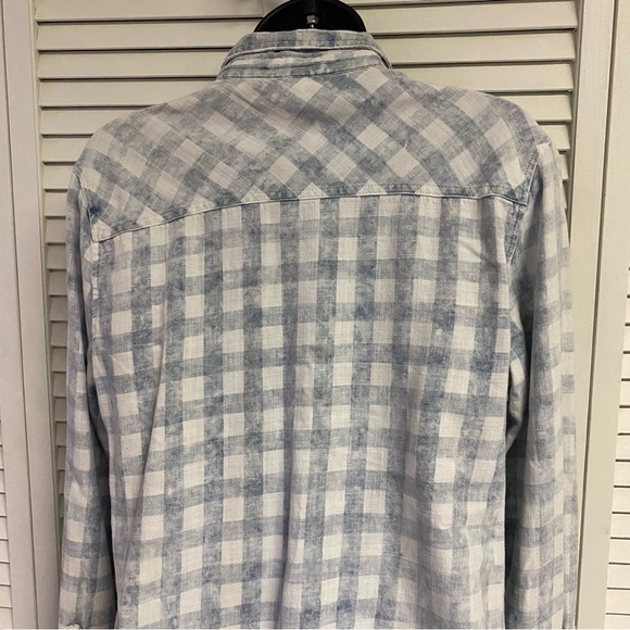 Aeropostale Oversized Boyfriend Button Down Plaid Shirt Distressed SZ SM - Picture 4 of 5